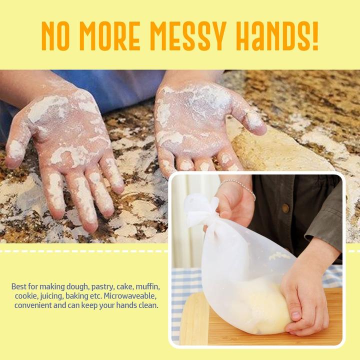 Mess-Free Silicone Kneading Dough Bag
