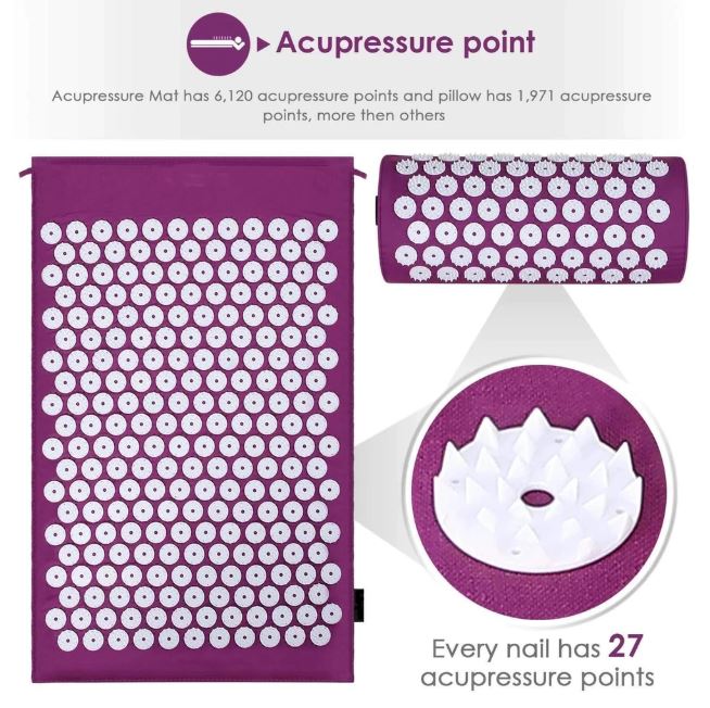Acupressure Mat + Pillow Set