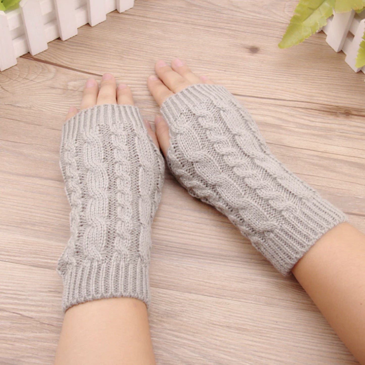 Knitted Fingerless Gloves