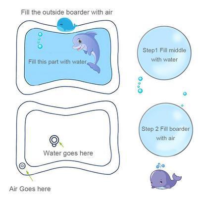 Swimply™ Tummy Time Inflatable Water Play Mat for Babies