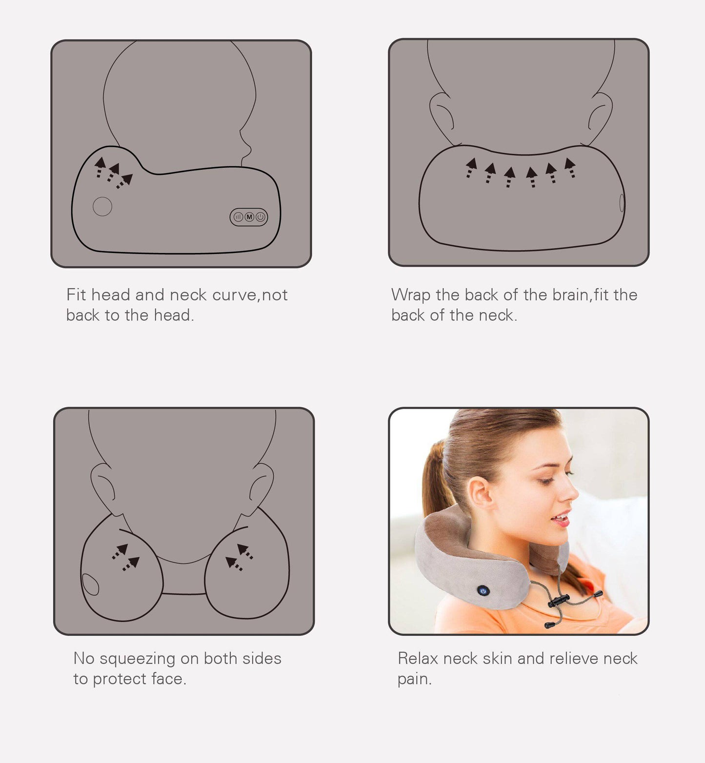 U-Shaped Neck & Shoulder Massaging Pillow