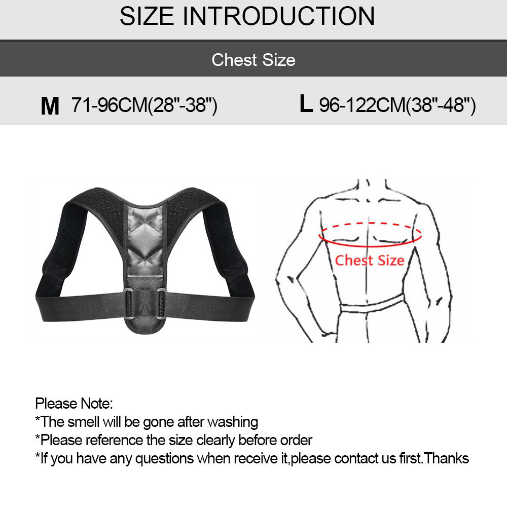 Adjustable Back and Shoulder Posture Corrector Brace