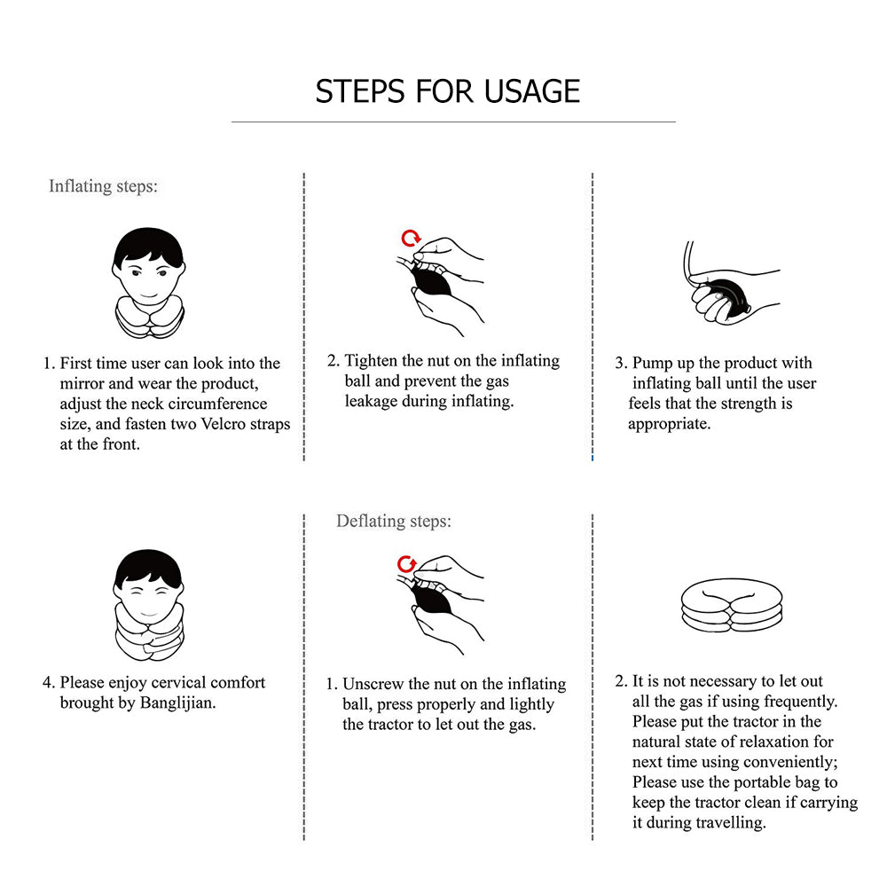 Inflatable Cervical Curve Correction Collar (Enhanced Version)