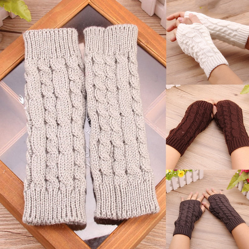 Knitted Fingerless Gloves