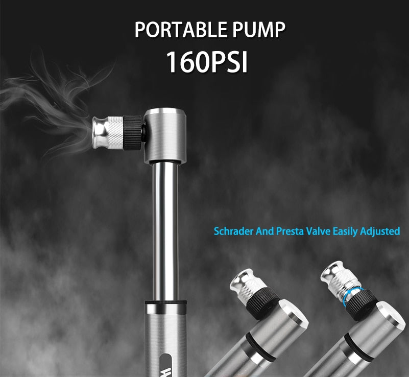 WBiking™ 89G Mini Bicycle Pump With Mount Kit