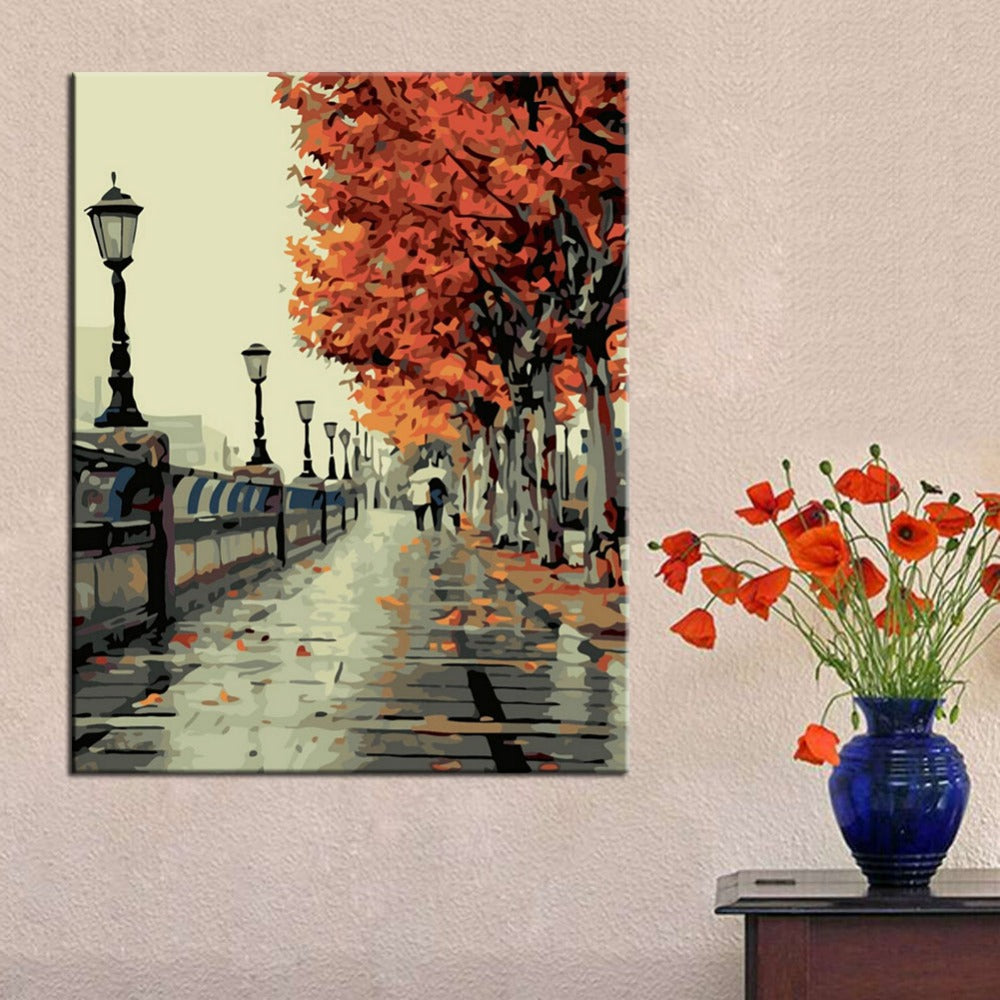 PaintGo™ Autumn Scene - DIY Paint-By-Number Kit