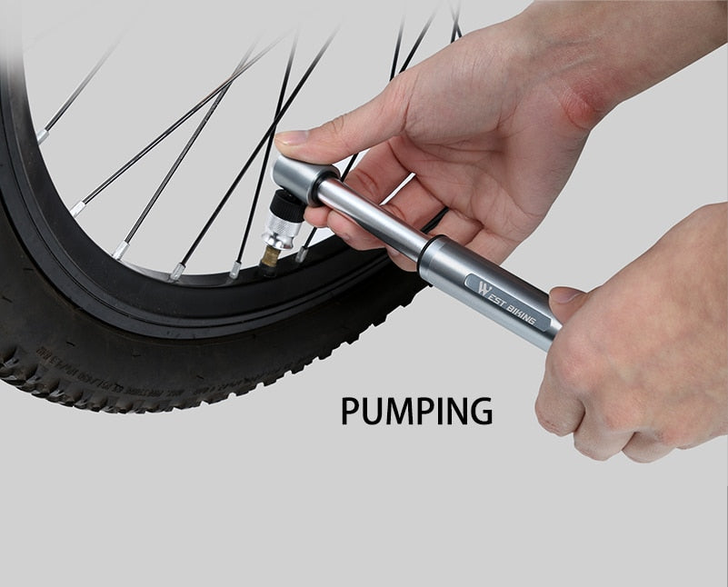 WBiking™ 89G Mini Bicycle Pump With Mount Kit