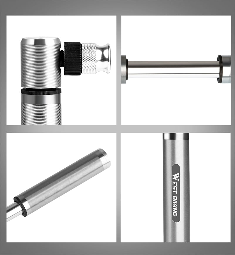 WBiking™ 89G Mini Bicycle Pump With Mount Kit