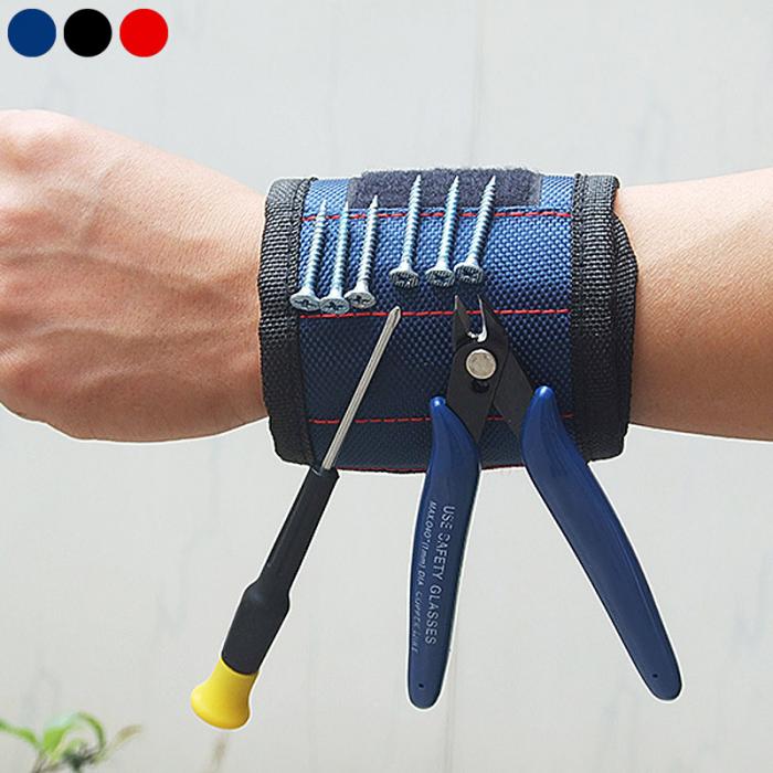 Magnetic Wristband for Holding Tools and Parts