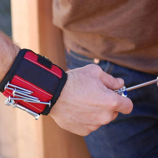 Magnetic Wristband for Holding Tools and Parts