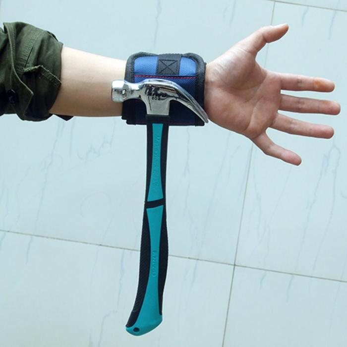 Magnetic Wristband for Holding Tools and Parts