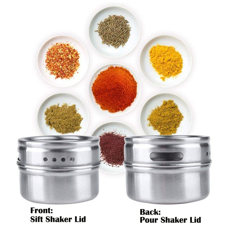 4/6/9 PCS Magnetic Spice Containers Set