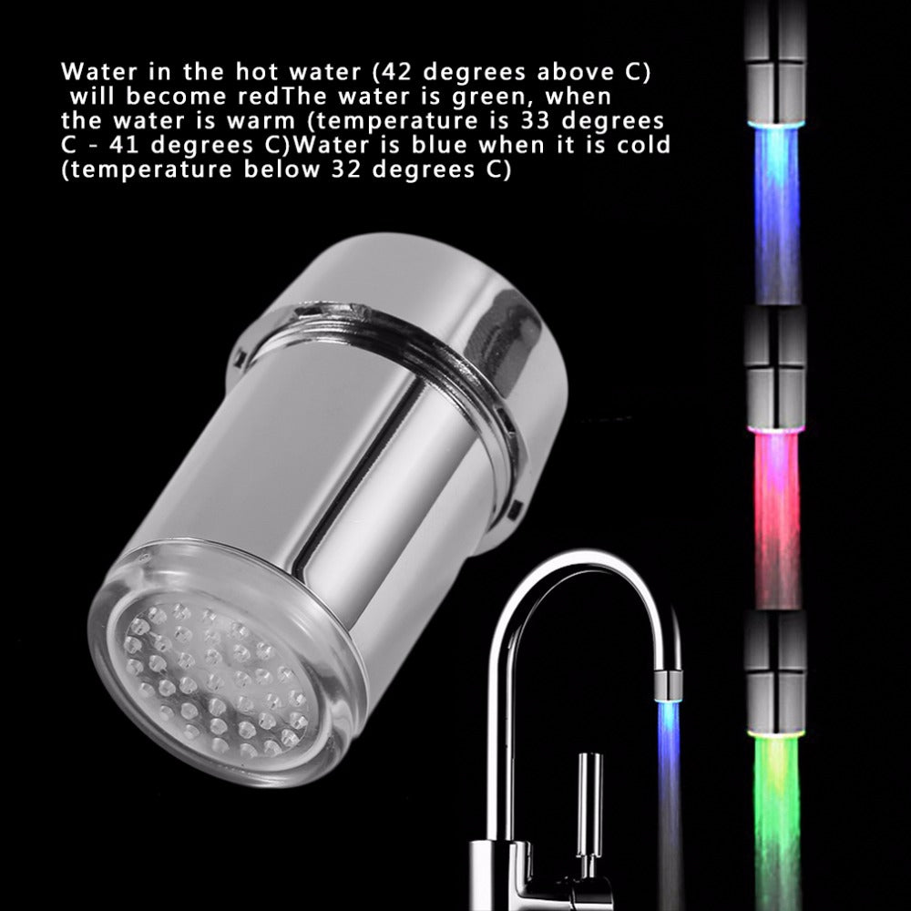 LED Changing Colors Water Stream Faucet