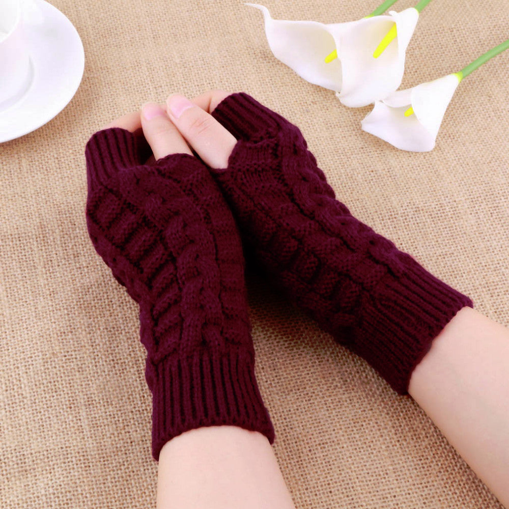 Knitted Fingerless Gloves