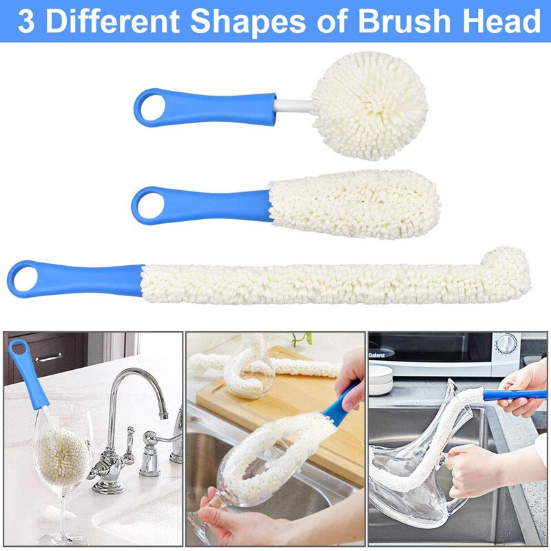 Reusable Drinkware Cleaning Brushes