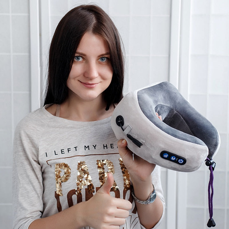 U-Shaped Neck & Shoulder Massaging Pillow