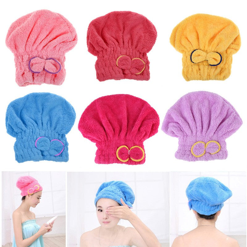 Home Quick Dry Hair Hat-Towel
