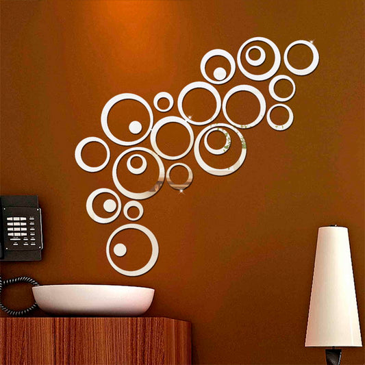 3D Mirror Creative Circle Wall Stickers
