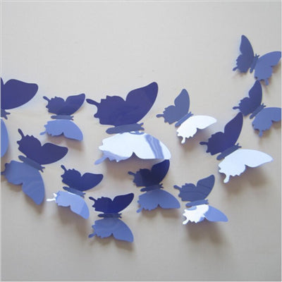 12 Pcs/Set 3D Flying Butterflies Wall Stickers