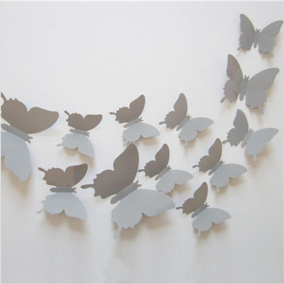 12 Pcs/Set 3D Flying Butterflies Wall Stickers