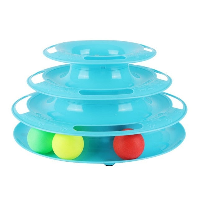 Roll-and-Catch™ 3-Level Tower Of Tracks Cats Toy