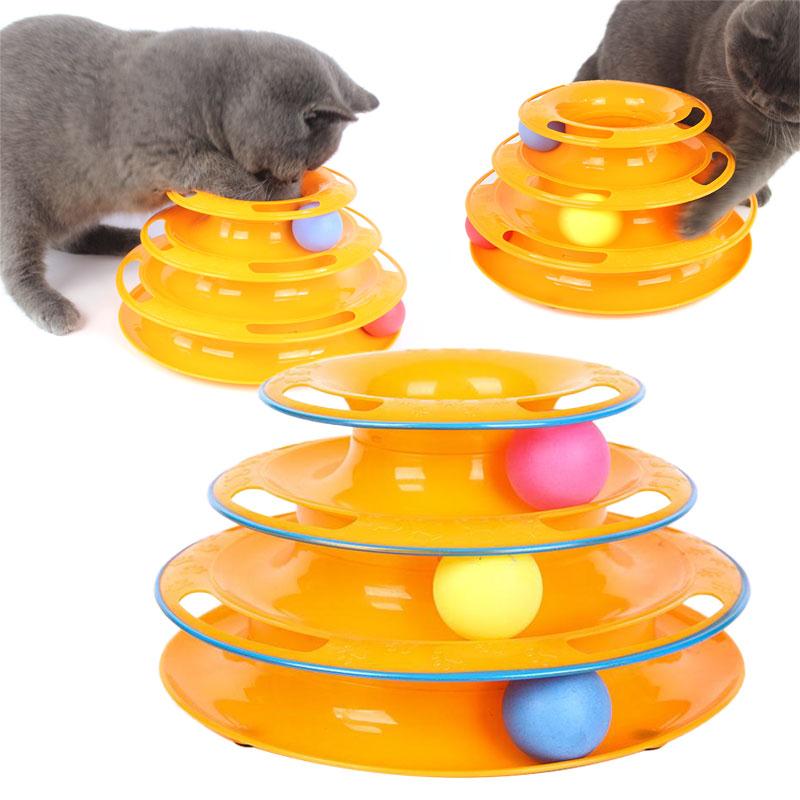 Roll-and-Catch™ 3-Level Tower Of Tracks Cats Toy