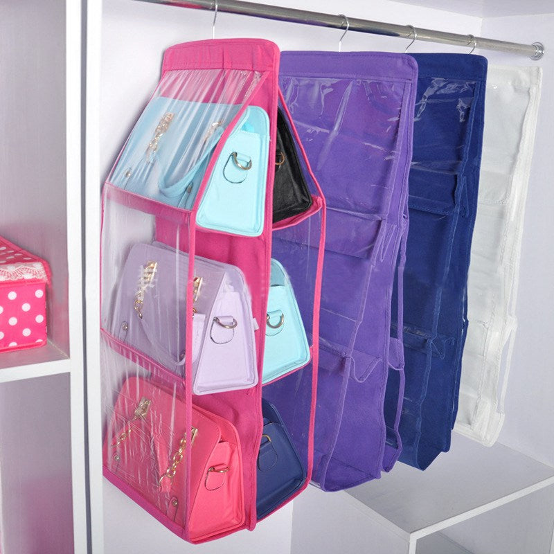 6 Pocket Hanging Handbags Organizer