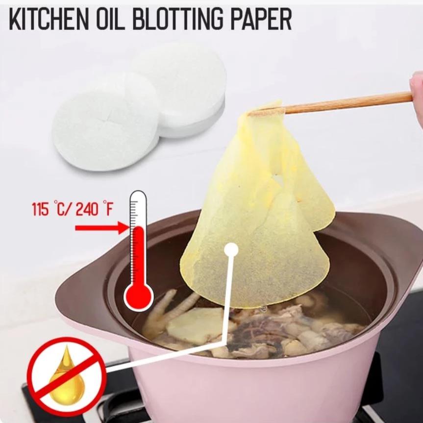 12PCS Kitchen Oil Blotting Paper