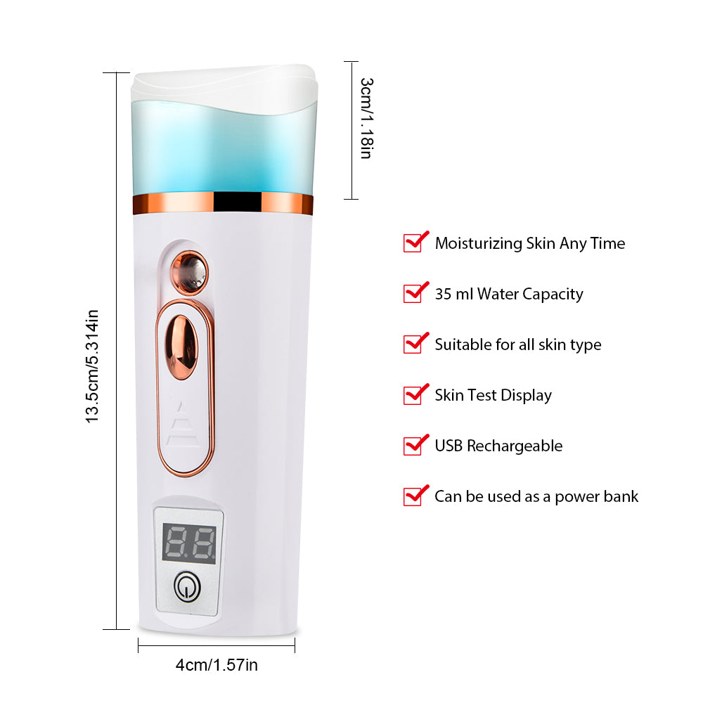 2-in-1 Face Skin Moisturizing Spray + Skin Hydration Tester