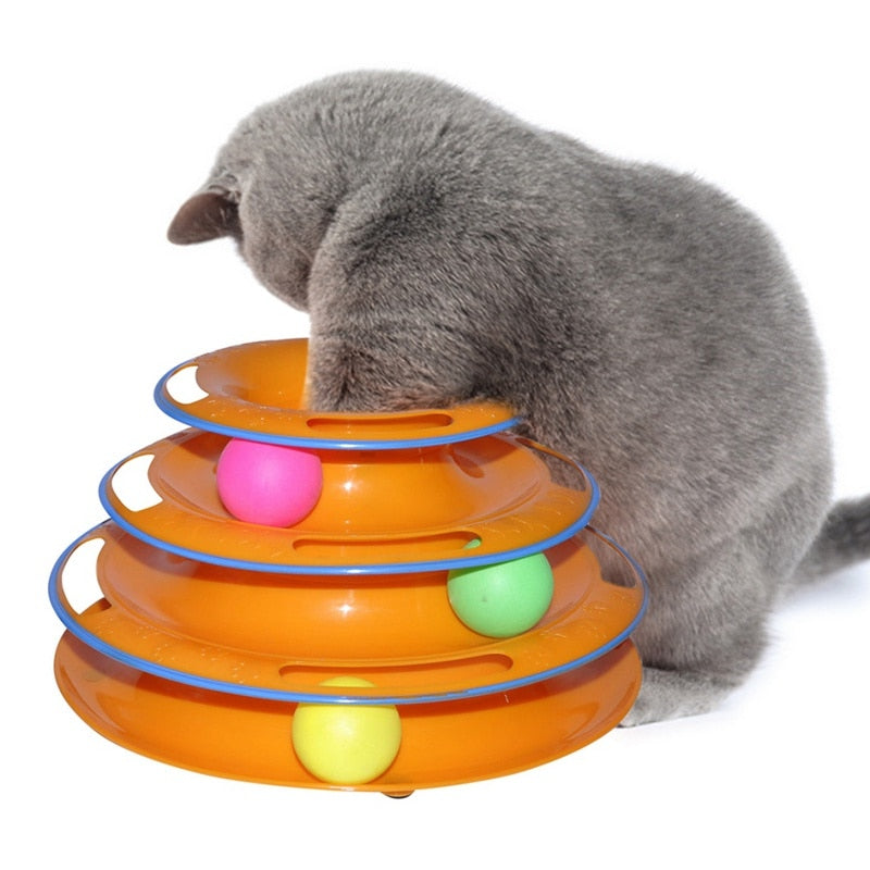 Roll-and-Catch™ 3-Level Tower Of Tracks Cats Toy