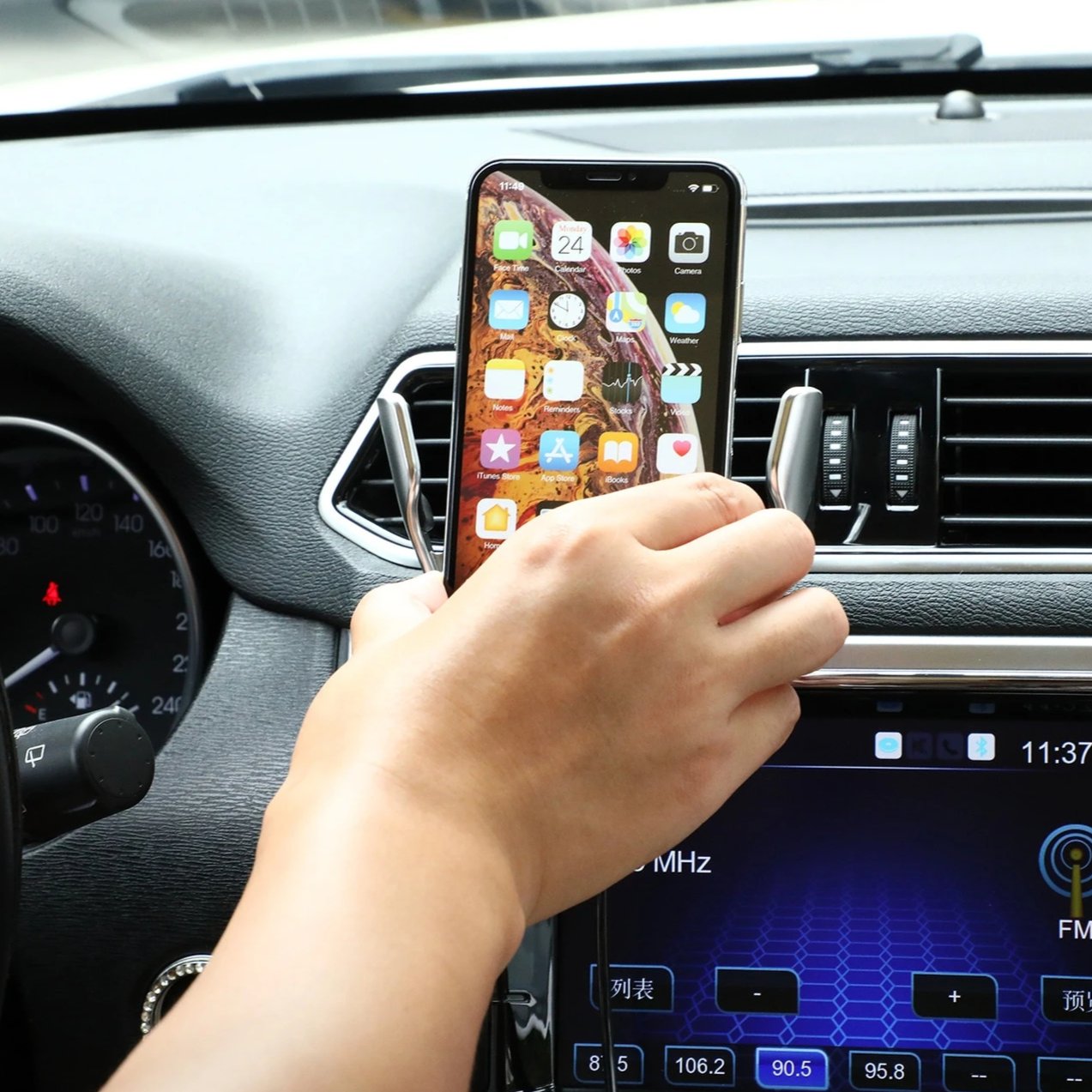 Automatic Sensor Car Phone Holder & Wireless Charger