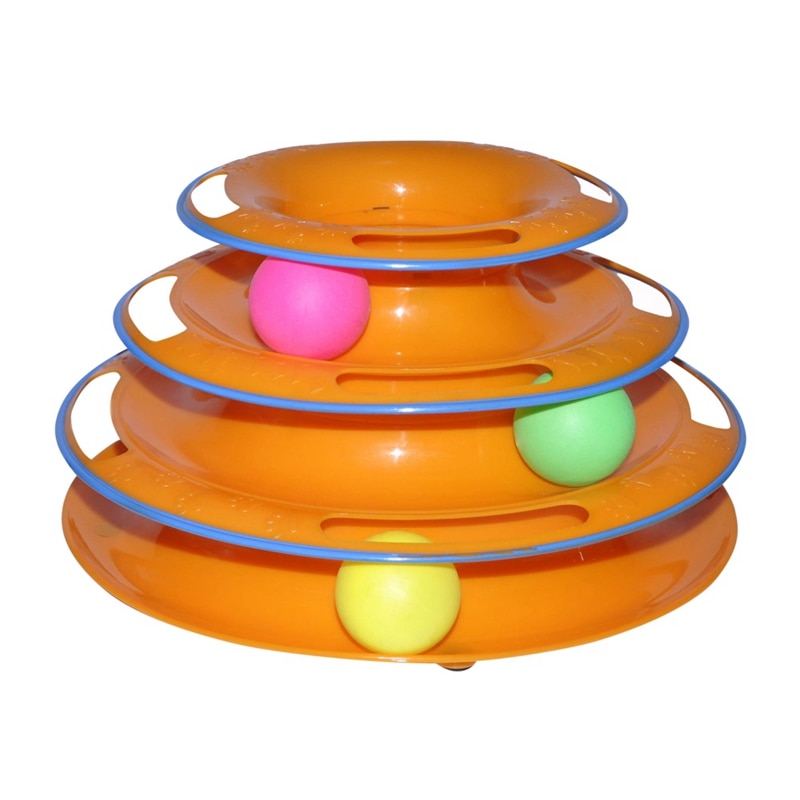 Roll-and-Catch™ 3-Level Tower Of Tracks Cats Toy