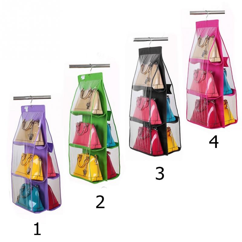 6 Pocket Hanging Handbags Organizer