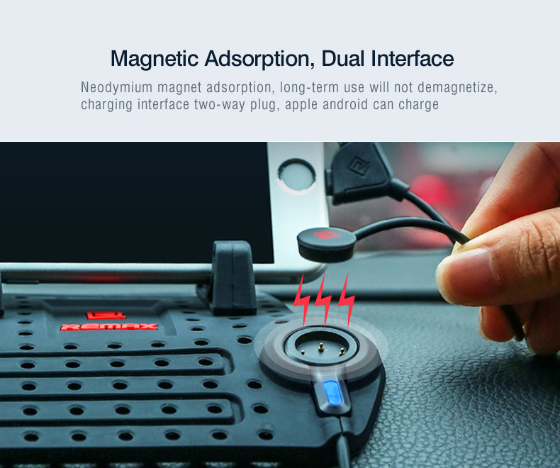 Car Mobile Phone Universal Holder With Magnetic USB Connector