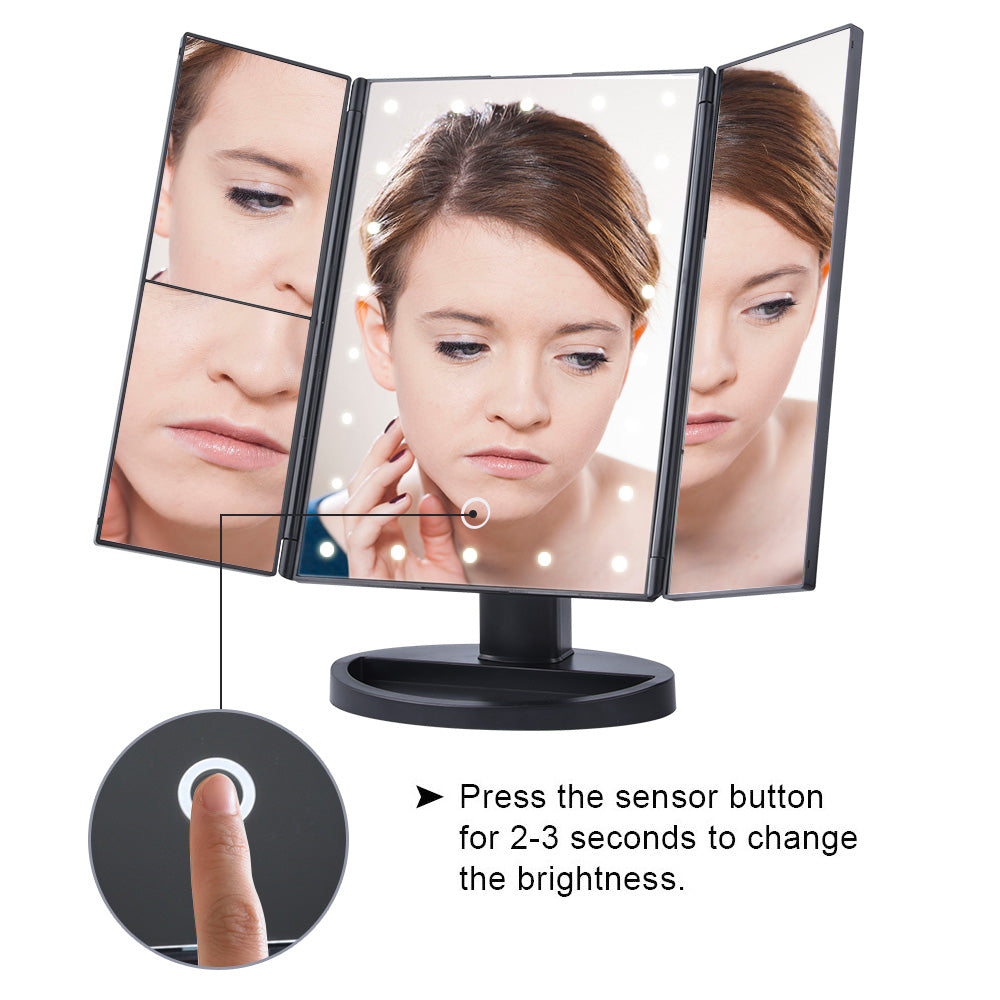 3 Panel LED Professional Makeup Mirror