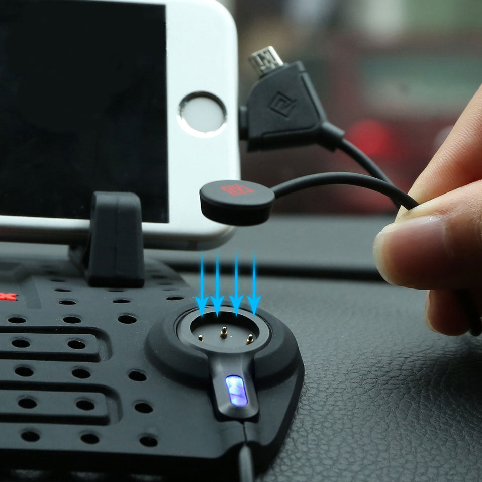 Car Mobile Phone Universal Holder With Magnetic USB Connector