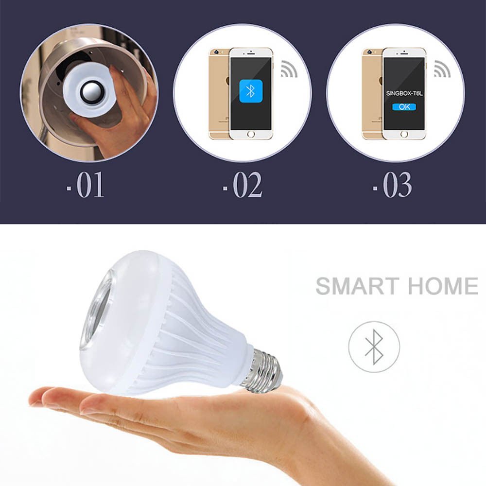 Smart RGB 2 in 1 LED Light Bulb and Bluetooth Speaker