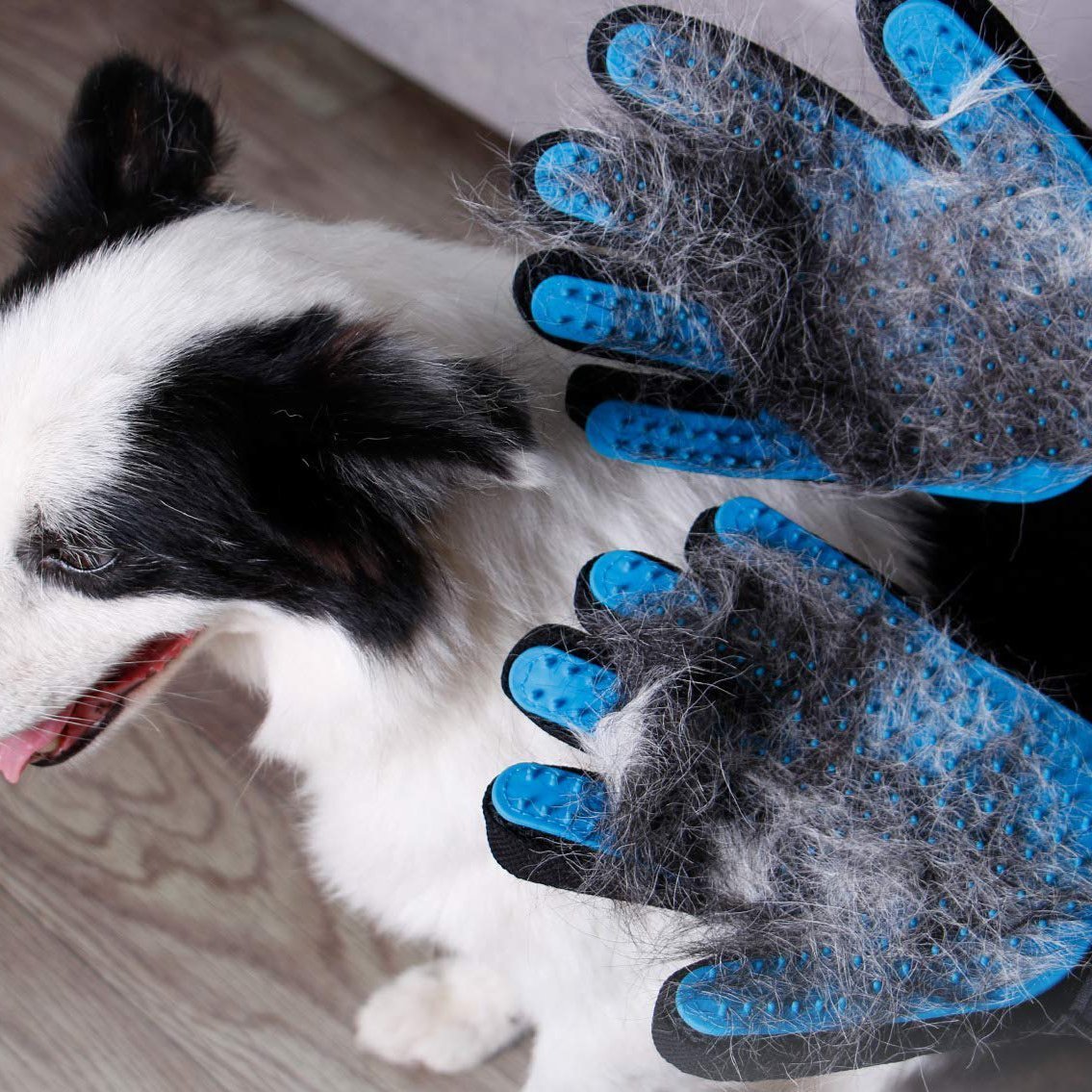 Pet Grooming Deshedding Gloves (1 Pair)