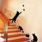 New Cats Play With Butterflies Wall Sticker