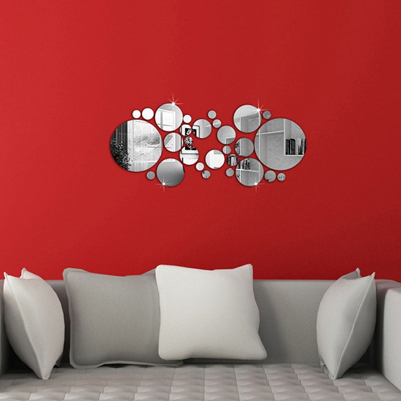 30Pcs Art Mirror Wall Stickers