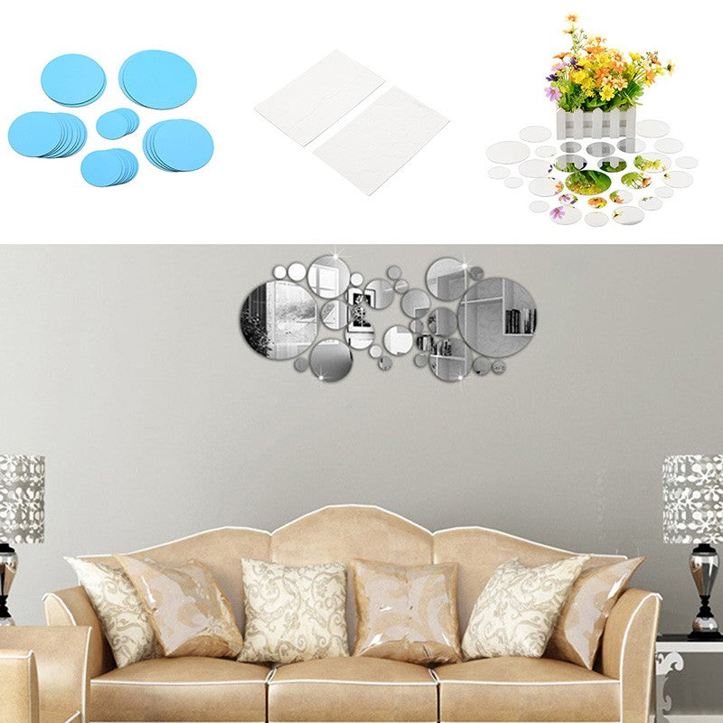 30Pcs Art Mirror Wall Stickers