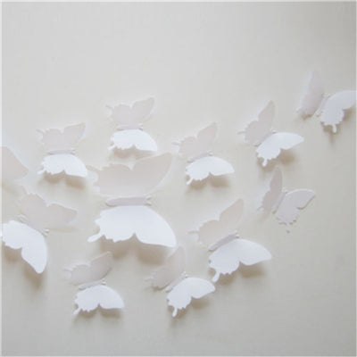 12 Pcs/Set 3D Flying Butterflies Wall Stickers