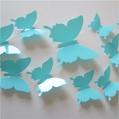 12 Pcs/Set 3D Flying Butterflies Wall Stickers