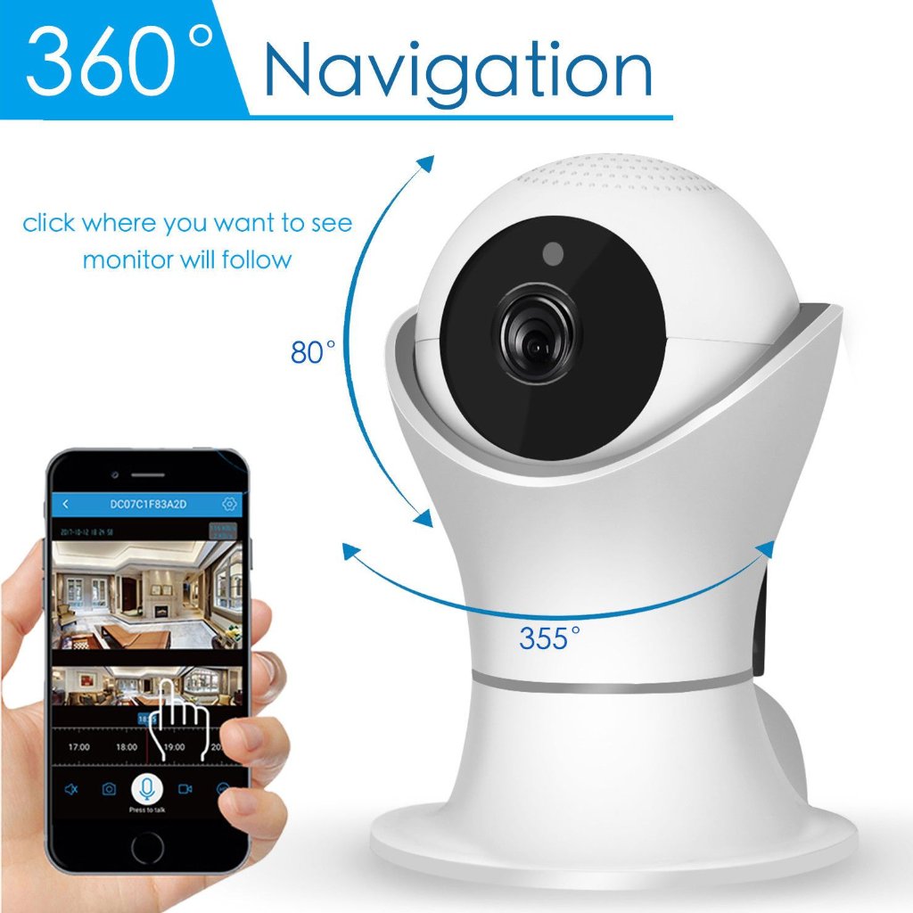 360° World Cup FullHD WiFi Rotating Camera