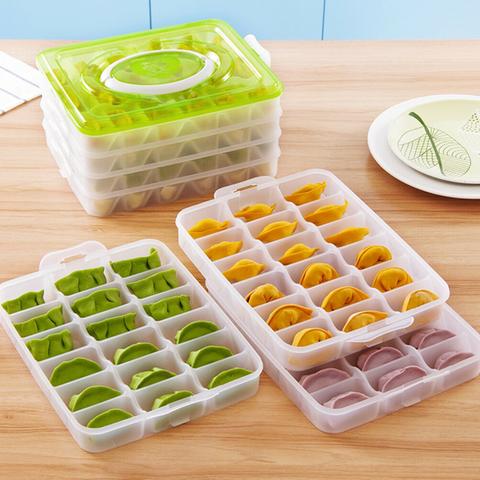 1-4 Layer Dumplings Freezer Storage Box